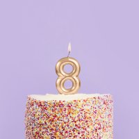 Load image into Gallery viewer, Gold Number Candle

