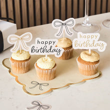Load image into Gallery viewer, Birthday Bow Food Picks - Pack of 12
