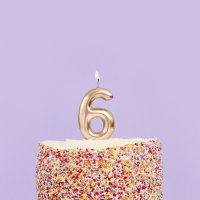 Load image into Gallery viewer, Gold Number Candle
