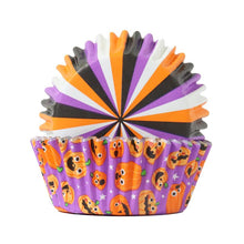 Load image into Gallery viewer, Halloween Foil-lined Cupcake Cases - Pumpkin Party (Pack of 60)
