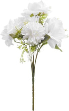 Load image into Gallery viewer, Mixed Artificial Silk Flower Bouquet - Modern Rose, Dandelions &amp; Foliage (Frost White)
