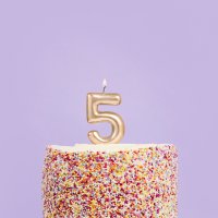 Load image into Gallery viewer, Gold Number Candle
