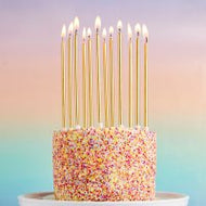 Tall Skinny Candles with Holders