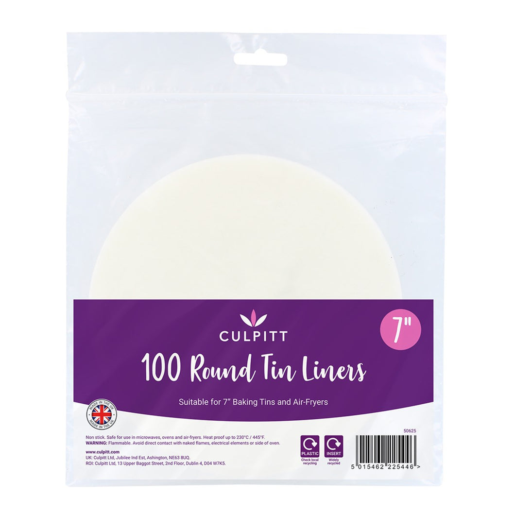 100 Round Tin Liners