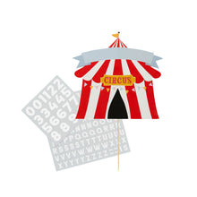 Load image into Gallery viewer, Circus Customisable Card Cake Topper
