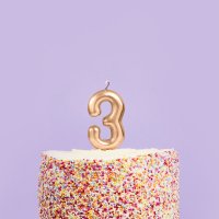 Load image into Gallery viewer, Gold Number Candle
