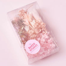 Load image into Gallery viewer, Deluxe Dried Flower Box (Peachy Pinks, White &amp; Gold)
