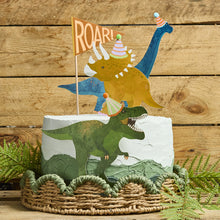 Load image into Gallery viewer, Dinosaur Card Cake Topper Set
