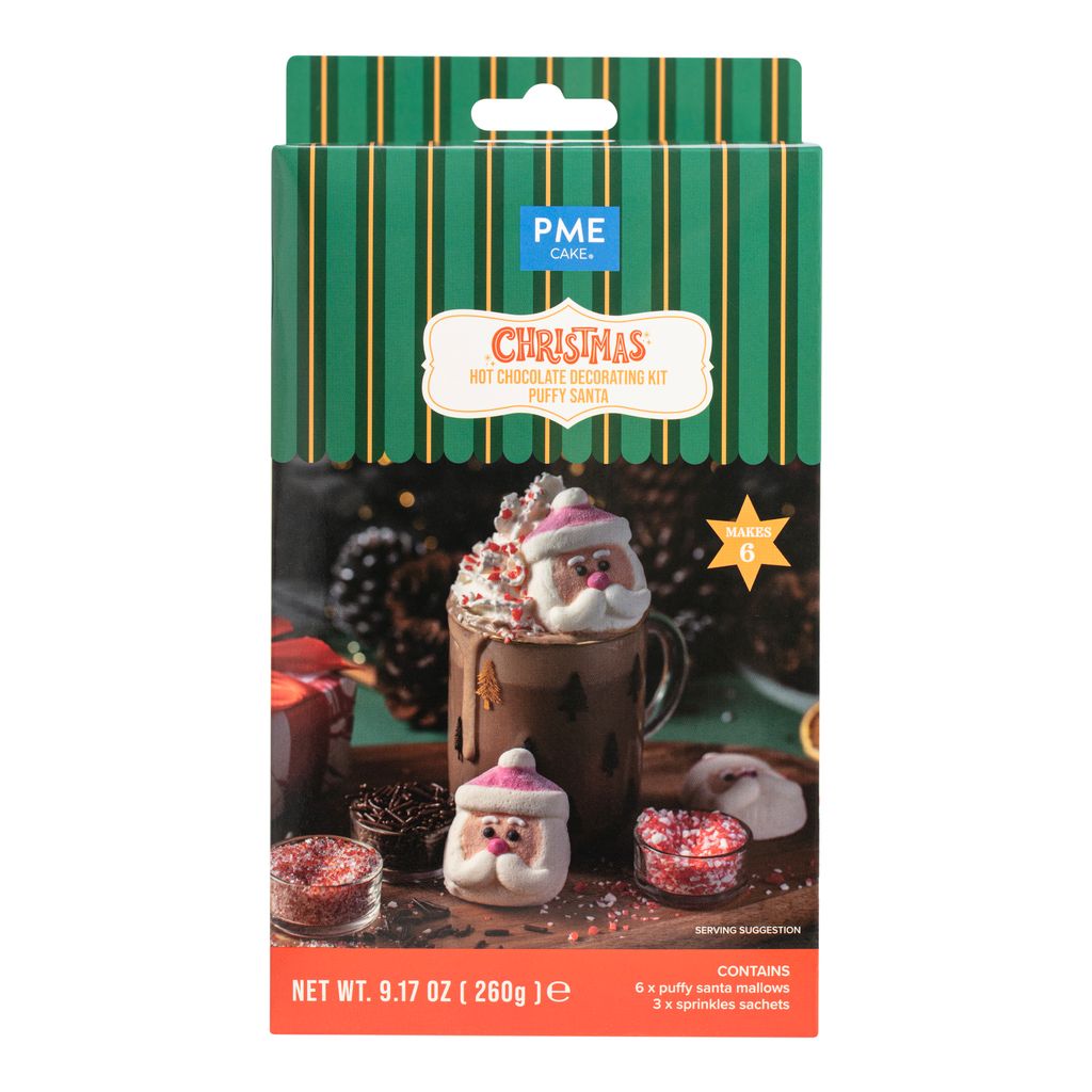 Hot Chocolate Decorating Kit -  Puffy Santa (260g / 9.17oz)