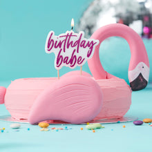 Load image into Gallery viewer, Hot Pink Glitter Birthday Babe Candle
