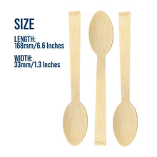 Load image into Gallery viewer, Bamboo Cutlery Spoons Pack of 30
