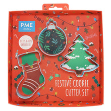Load image into Gallery viewer, Festive Cookie Cutter Set of 3
