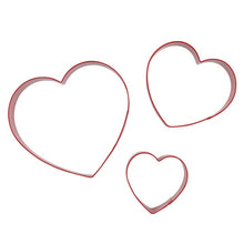 Load image into Gallery viewer, Valentines Cookie Cutter Set of 3 - Hearts
