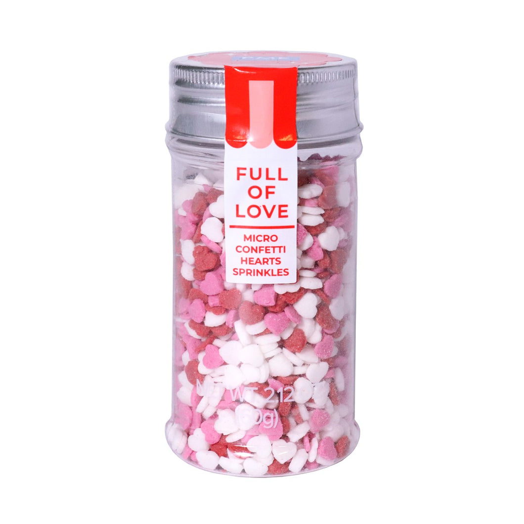 Valentines Sprinkles - Micro Confetti Hearts (60g)