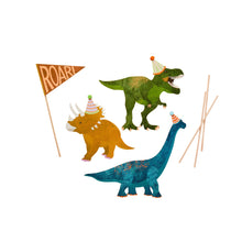 Load image into Gallery viewer, Dinosaur Card Cake Topper Set
