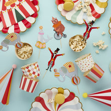 Load image into Gallery viewer, Circus Food Picks &amp; Food Cup Set - Pack of 12
