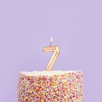 Load image into Gallery viewer, Gold Number Candle
