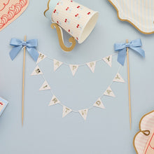 Load image into Gallery viewer, Bow 'Happy Birthday' Bunting Cake Topper

