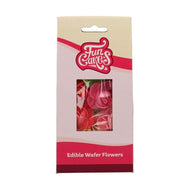Edible Frangipani & Leaves Wafer Flowers Pack Of 15