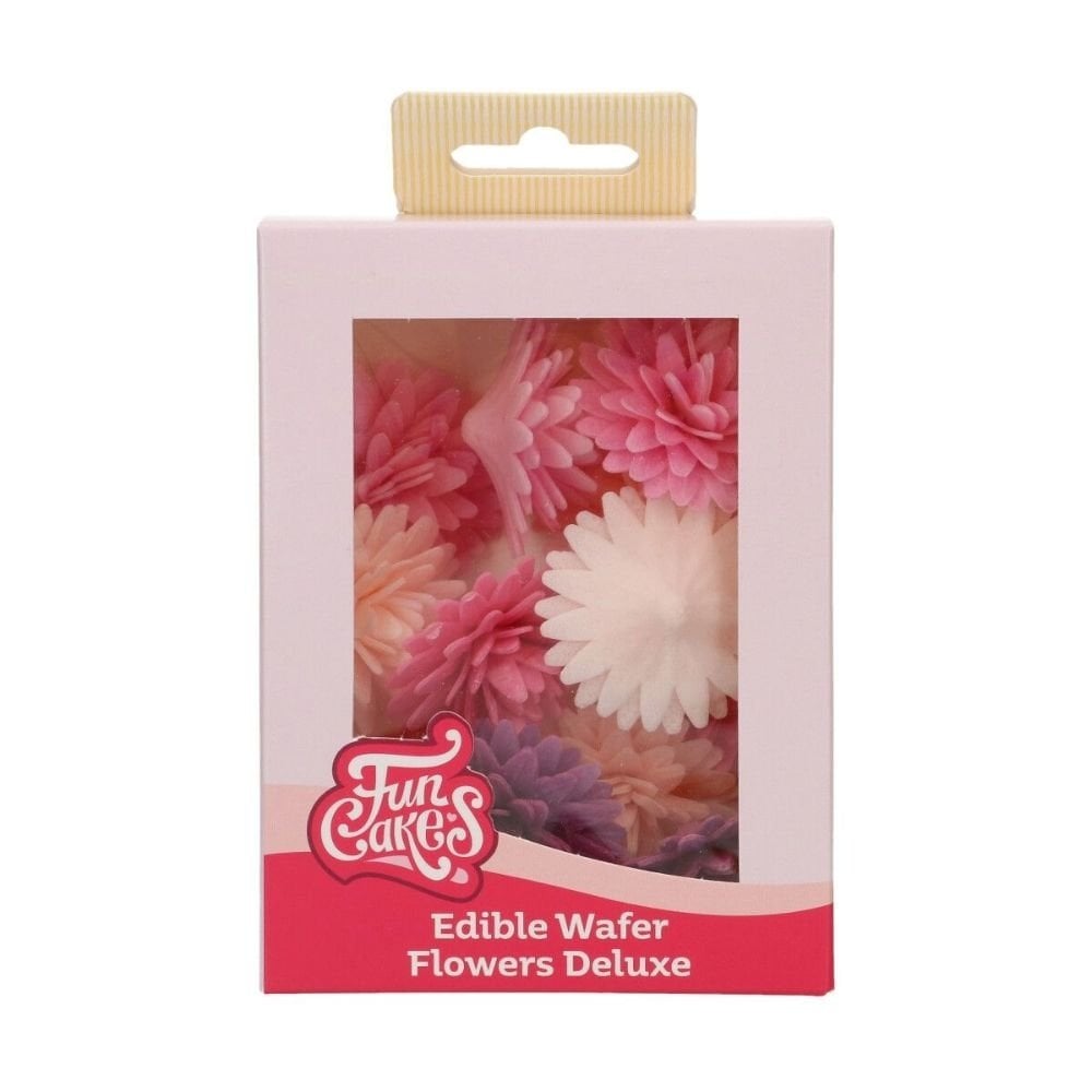 Mix Medium Pompom/Daisy Deluxe Wafer Flowers Pack Of 12