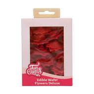 Red Medium Rose Rosalia Deluxe Wafer Flowers Pack Of 15