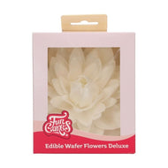 White Large Dahlia Deluxe Wafer Flower