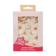 White Small Hydrangea Deluxe Wafer Flowers Pack Of 18