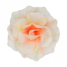 Load image into Gallery viewer, Yellow/Orange Ombre Large Rose Pastella Deluxe Wafer Flower
