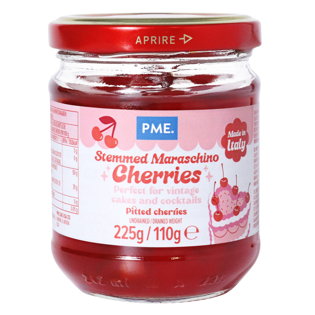 PME Red Stemmed Maraschino Cherries (225g)