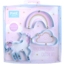 Load image into Gallery viewer, Unicorn Cookie Cutter Set of 3
