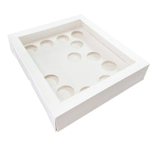 Load image into Gallery viewer, 3.5&quot; Deep Holds 12 White Number-Shaped Cupcake Box
