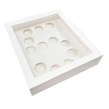 Load image into Gallery viewer, 3.5&quot; Deep Holds 12 White Number-Shaped Cupcake Box
