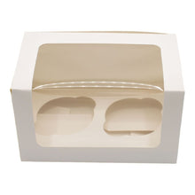 Load image into Gallery viewer, 4" Deep White Cupcake Box With Window
