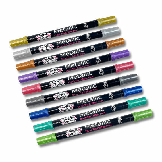 Metallic Dual-Tip Edible Pens
