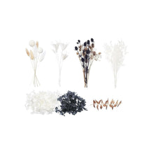 Load image into Gallery viewer, Black, White &amp; Gold Deluxe Mixed Dried Flower Box
