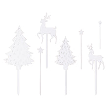 Load image into Gallery viewer, Wooden Woodland Scene Christmas Cake Topper
