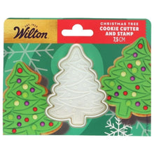 Load image into Gallery viewer, Christmas Tree Cookie Cutter With Stamp 7.5cm
