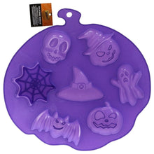 Load image into Gallery viewer, Ghost, Witch Hat, Bat, Pumpkin, Skull &amp; Spider Web Silicone Mould
