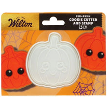 Load image into Gallery viewer, Pumpkin Cookie Cutter With Stamp 7.5cm
