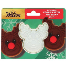 Load image into Gallery viewer, Reindeer Cookie Cutter With Stamp 7.5cm
