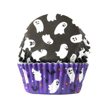 Load image into Gallery viewer, Halloween Foil-lined Cupcake Cases - Spooky Ghosts (Pack of 60)
