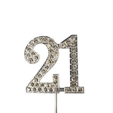 Load image into Gallery viewer, Silver Diamanté Numbers
