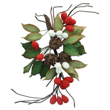 Load image into Gallery viewer, Pine Cone &amp; Holly Spray
