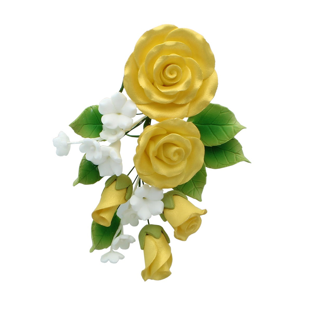 Gum Paste Rose Spray - 145mm