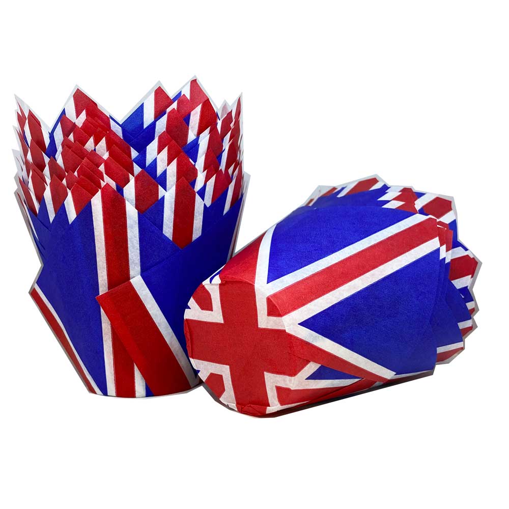 25 Union Jack Muffin Tulips (CLICK & COLLECT ONLY)
