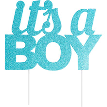 Load image into Gallery viewer, Glitter &#39;It&#39;s a Boy/Girl&#39; Cake Topper
