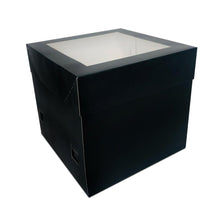 Load image into Gallery viewer, Tall Matt Black Cake Box With Window
