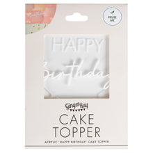 Load image into Gallery viewer, Acrylic Happy Birthday Cake Topper

