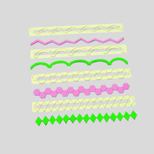 Load image into Gallery viewer, Geometric Edging Frill Cutter Set
