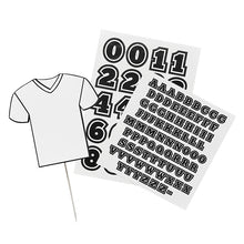 Load image into Gallery viewer, Personalised Football Shirt Cake Topper With 2 Sticker Sheets
